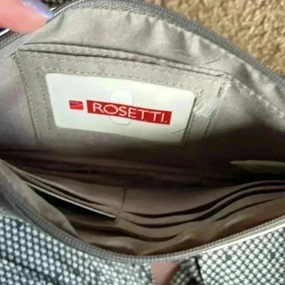 NWT Rosetti black and grey sequined clutch wristlet - Picture 3 of 3